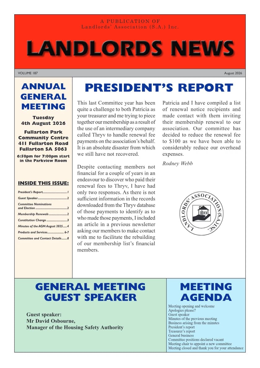 Cover of Landlords News, August 2026
